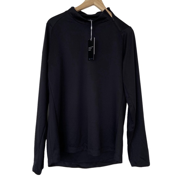 levelwear Tops - LEVELWEAR BLACK EVE ATHLETIC ACTIVE SPORT TOP/JACKET WITH SHOULDER ZIPPER, XL